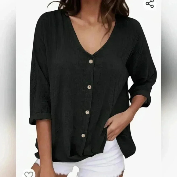 Umgee Casual short sleeve Oversized blouse. Size Medium - Picture 1 of 7